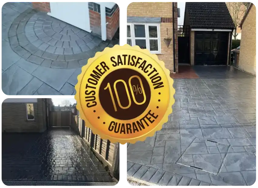 Imprinted concrete driveway by Creative Paving Essex