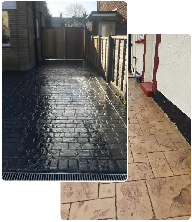 imprinted concrete driveways