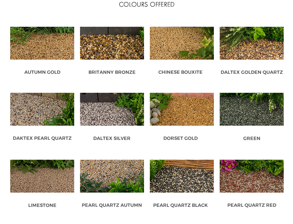 resin bound driveway colours