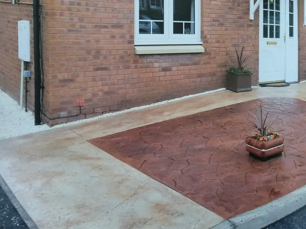 Decorative imprinted driveway