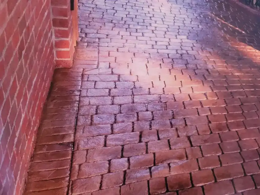 Imprinted concrete paving project