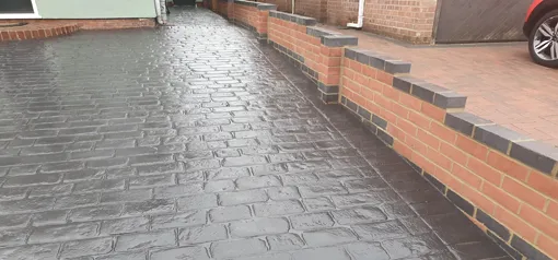 Garden patio installation