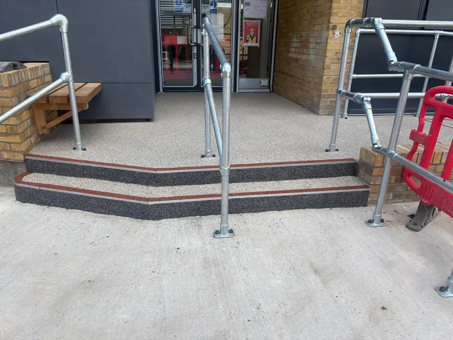 Resin bound access steps and entrance in Essex