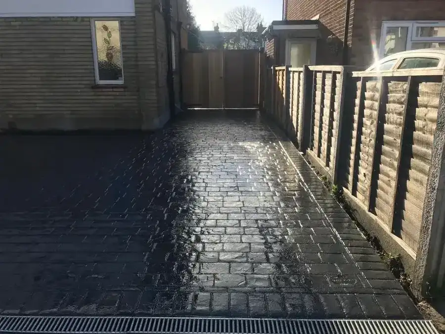 Imprinted concrete installation in Witham